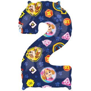 Anagram 26″ L27 Paw Patrol Number 2 Shape Pkt - 4213601