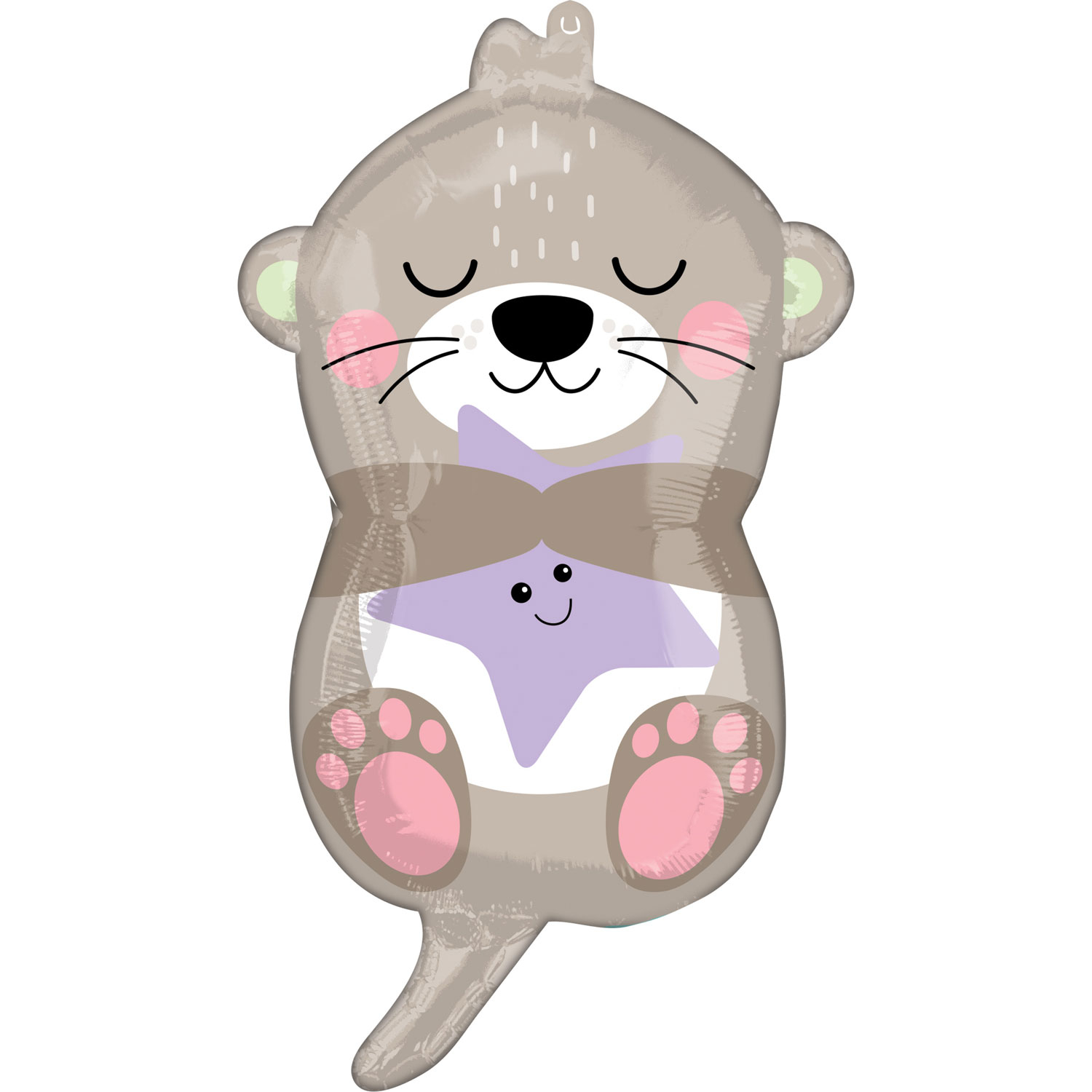 Anagram Otterly Adorable Standard Shape XL Foil Balloons 13"/33cm w x 23"/58cm h S50
