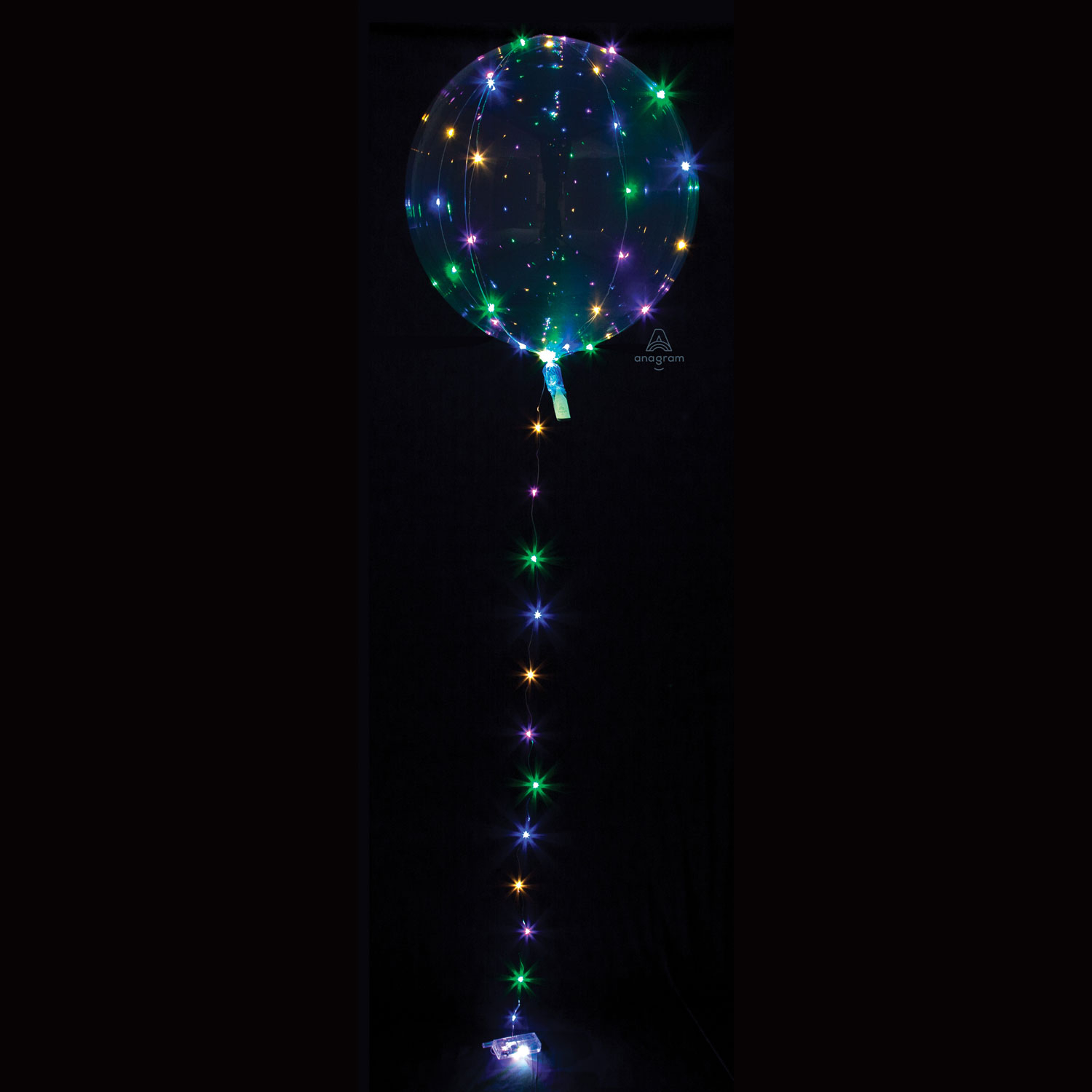 Anagram Crystal Clearz Multi Colour LED Jumbo Balloons 18"/46cm P45