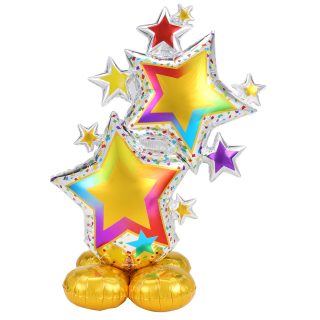 Anagram Colourful Star Cluster AirLoonz Large Foil Balloons 34"/86cm x 59"/149cm P70