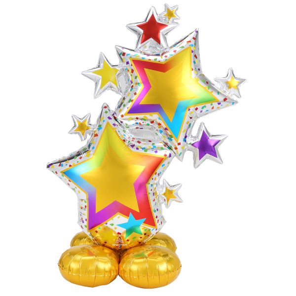 Anagram Colourful Star Cluster AirLoonz Large Foil Balloons 34"/86cm x 59"/149cm P70