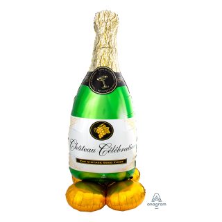 Anagram Bubbly Wine Bottle AirLoonz Large Foil Balloons 33"/83cm x 55"/139cm P70
