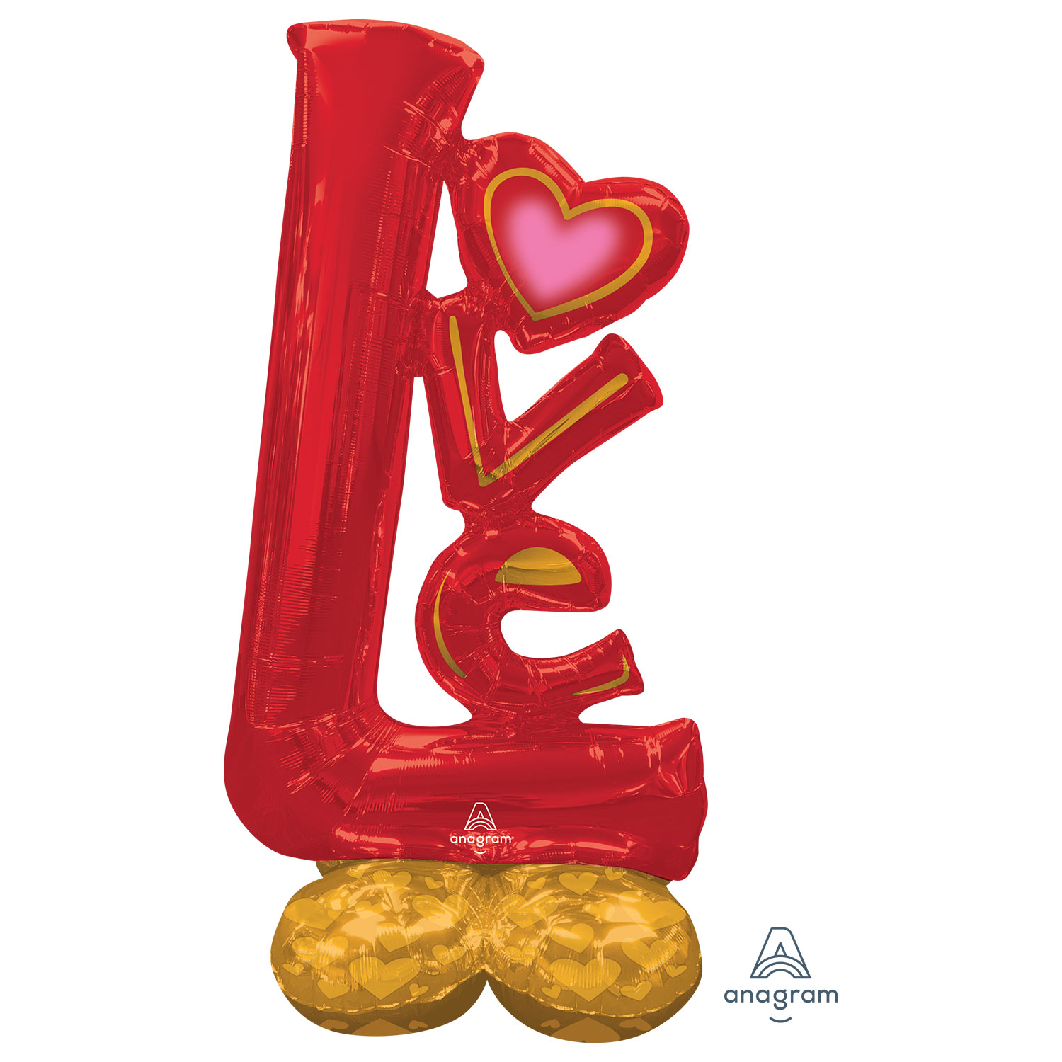 Anagram Big Love Airloonz Large Foil Balloons 29"/73cm w x 58"/147cm h P70