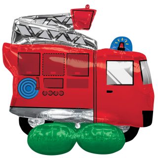 Anagram Fire Truck AirLoonz Foil Balloons 38"/96cm w x 50"/127cm h P70