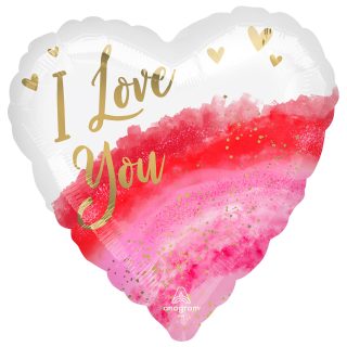 Anagram Geode Watercolour Love Standard Foil Balloons S40