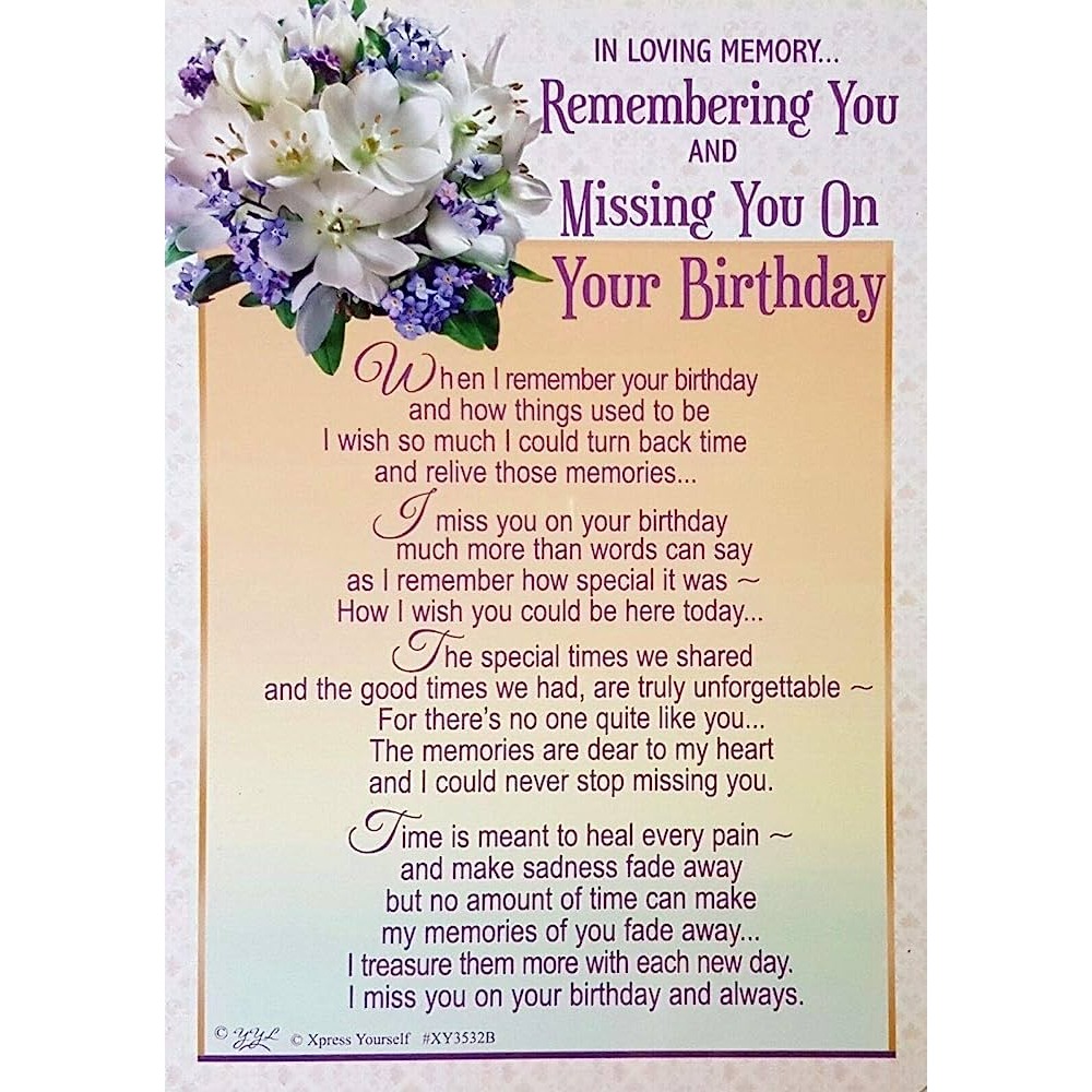 Missing You On Your Birthday - XY3532B