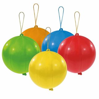 Punch Balls Assorted Colours Latex Balloons 11"/27.5cm - 10 PKG/5