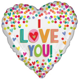Anagram I love You Rainbow Dots Standard Foil Balloons S40