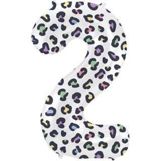 Foil Balloon Bright Panther Number 2 - 34" - 63912