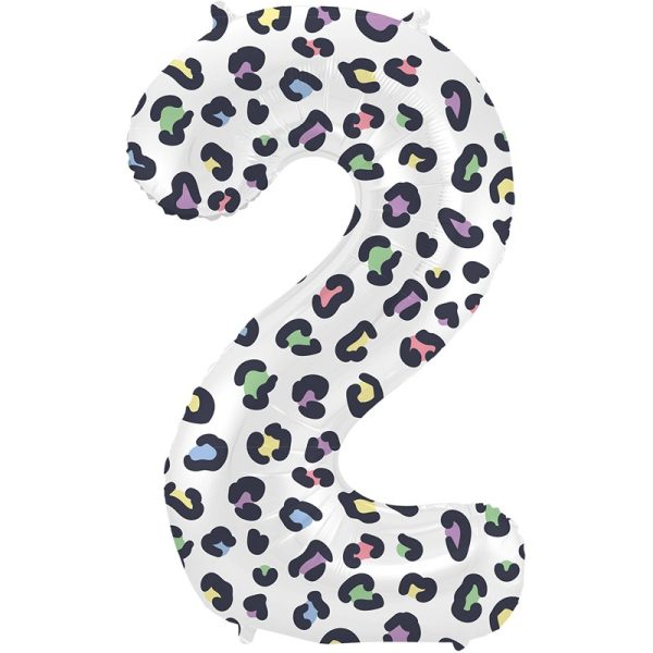 Foil Balloon Bright Panther Number 2 - 34" - 63912