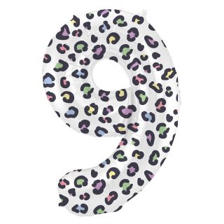 Foil Balloon Bright Panther Number 9 - 34" - 63919