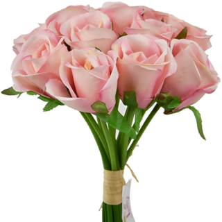 25cm ROSEBUD BUNDLE (13 STEMS) LIGHT PINK - 879964