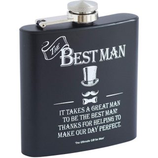 Arora - Best Man Hip Flask - 8886hipbmn
