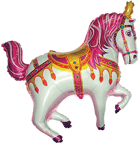 Flexmetal Horse Fair Fuchsia (Carousel Horse) Unpackaged 35″/90cm.h x 39″/98cm.w