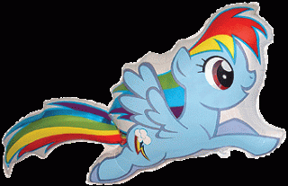 Flexmetal My Little Pony Rainbow Dash Unpackaged 21″/53cm.h x 40″/102cm.w