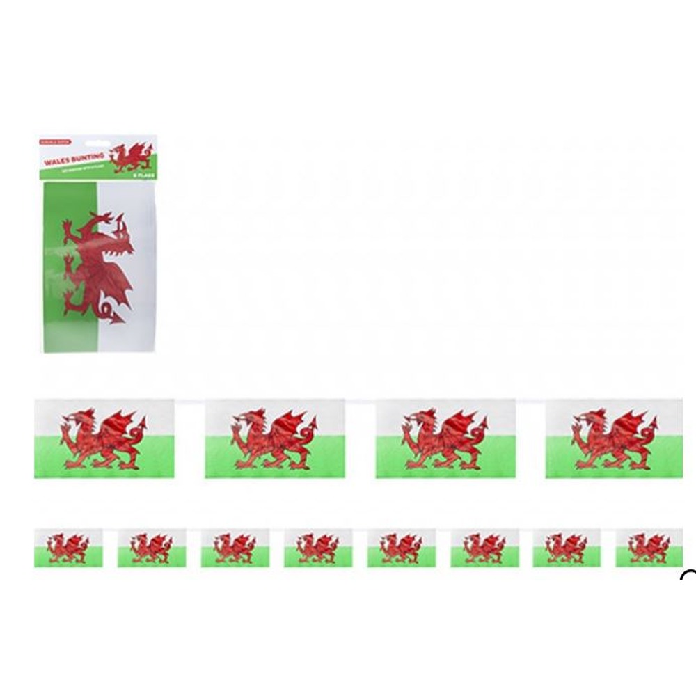 WALES 12' RAYON BUNTING 8" X 5" FLAGS - 031023