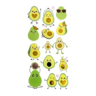 Advacado 3D Embelished Stickers x 14