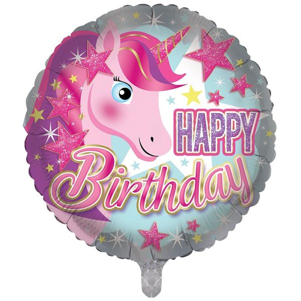 Sensations - Unicorn Happy Birthday - 18" - BL-GBRD18/100