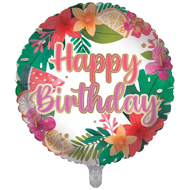 Tropical Happy Birthday - 18" - BL-GBRD18/112
