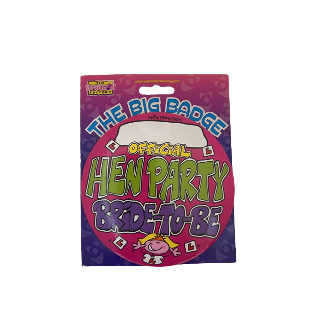 Large Hen Party Badge - TB028