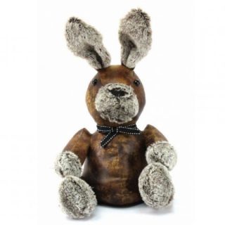 FAUX LEATHER RABBIT DOORSTOP