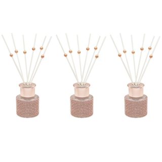 DIAMANTE DIFFUSER ROSE SET 3