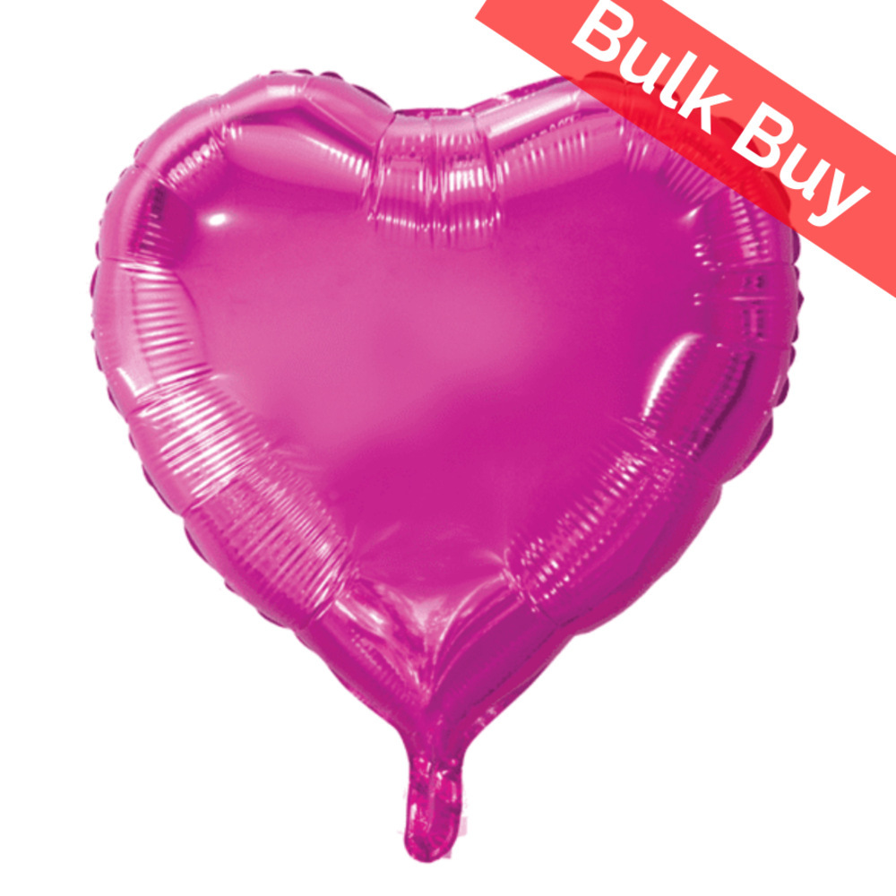 Sensations 18" Magenta Hearts Bulk Offer 100 Pieces BL-HTSC18/14