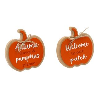 17X17X2CM STANDING PUMPKIN DEC - OR8911