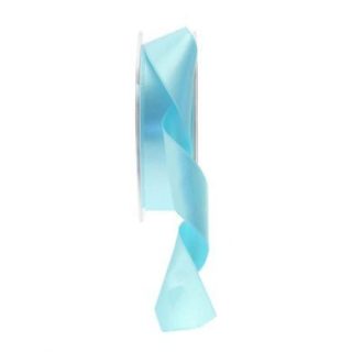 25mm x 20m Light Blue Double Faced Satin Ribbon