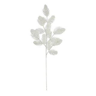 Glitter Feather spray White - XMA6585
