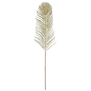 Glitter Feather Stem Gold - XMA6587