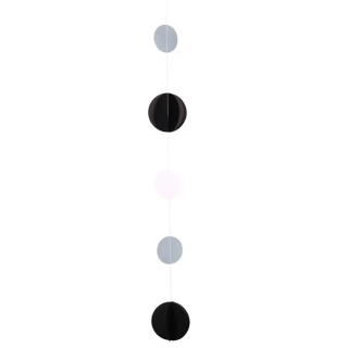 Black / White / Silver Circle Balloon Tail - PA6035