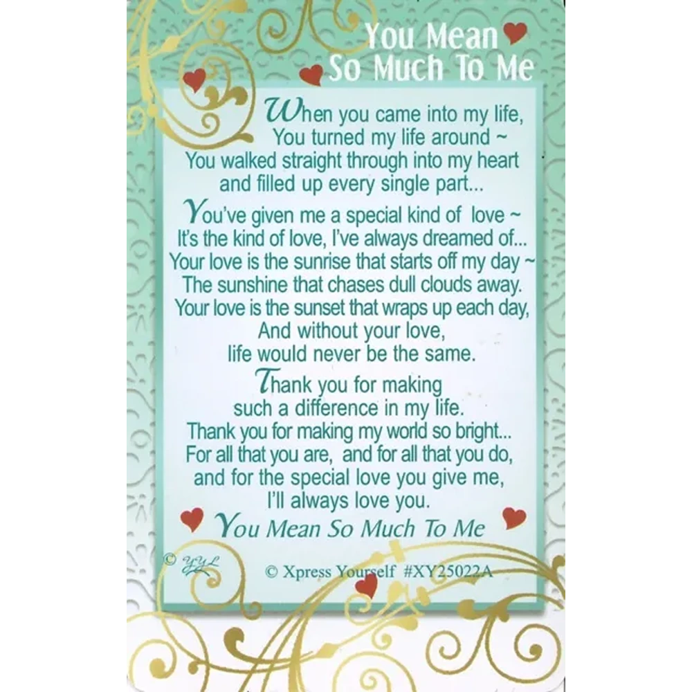 You Mean So Much To Me - XY25022