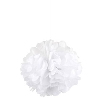 Apac - Paper Pom Pom White - 15" - 12pk - WED234