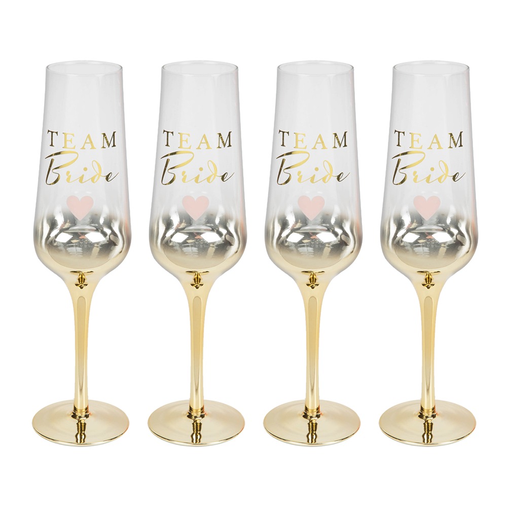 WIDDOP & CO - Bridal Shower Set of 4 Prosecco Glasses - WG1052