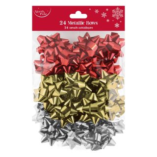 24PK TRAD MIX METALLIC BOWS - X-31400-BC