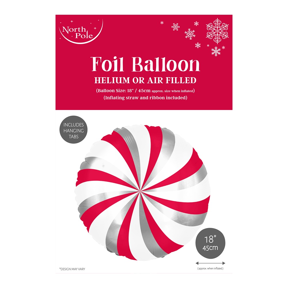 18" CANDY SWIRL FOIL BALLOON - X-31637-BC