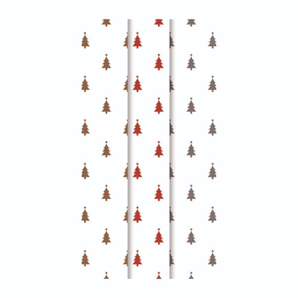 9 Sheets Tissue Paper Xmas Foil Tree Assorted - X-34674-GC - Image 2