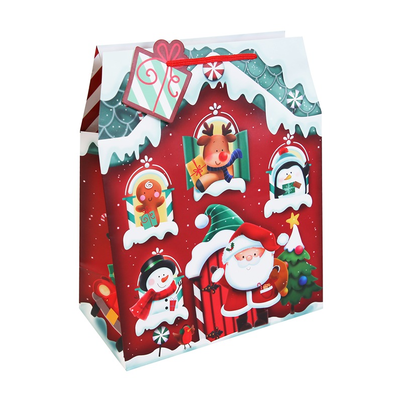 Eurowrap - Santa's Grotto Large Gift Bag - 12pk - X-36106-2C