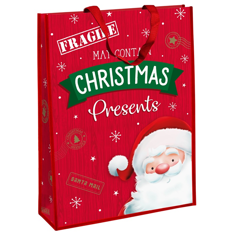 Xmas Fragile Jumbo Woven Gift Bag - X-37331-25C