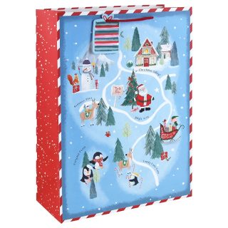 North Pole White Kraft XL Bag - X-37376-1WC