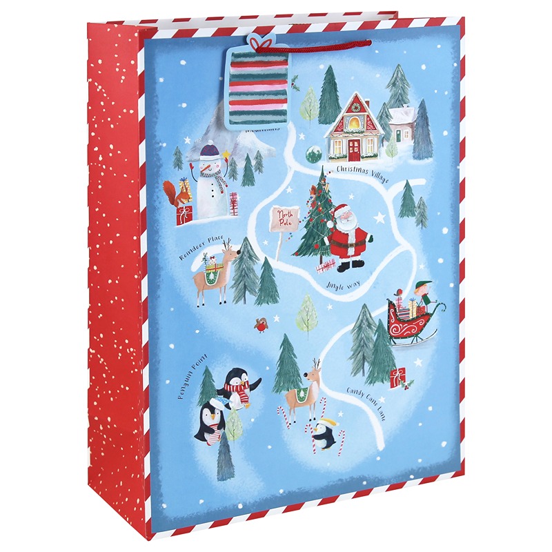 North Pole White Kraft XL Bag - X-37376-1WC