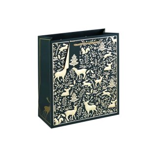 Eurowrap - GOLD WOODLAND EMB MEDIUM BAG - X-37448-3C