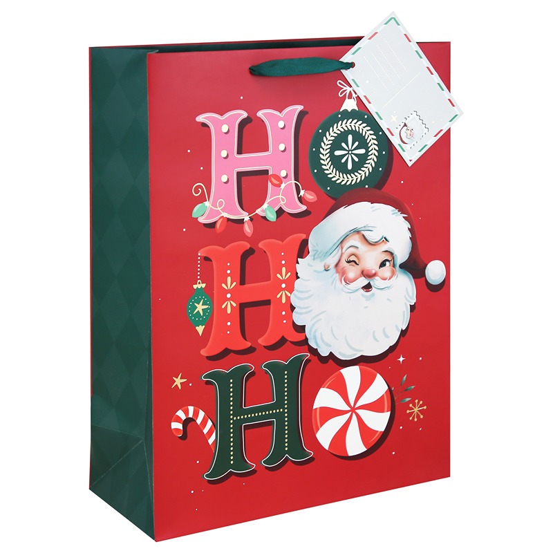 Vintage Santa HoHoHo Medium Bag - X-37490-1WC