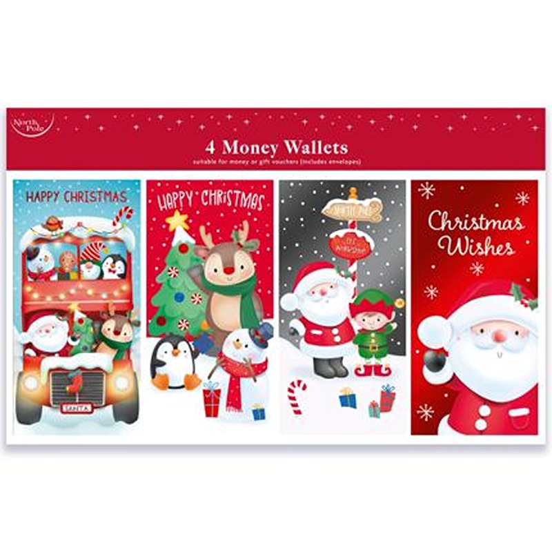 4PK CUTE MONEY WALLET POLYBAG - X-37643-MWC
