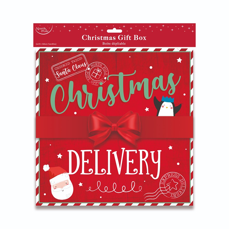 Square Flat Pack Xmas Delivery Box - X-37766-BXC