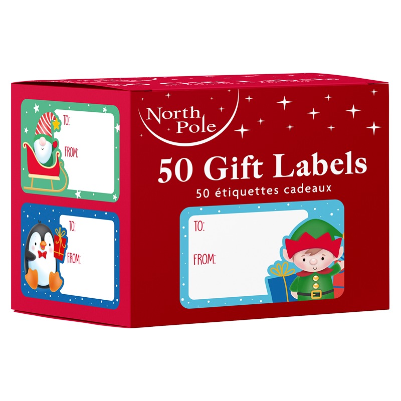50pk Cute Xmas Gift Labels - X-37967-GTC