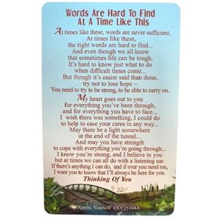 Words Are Hard To Find At A Time Like This - XY25104