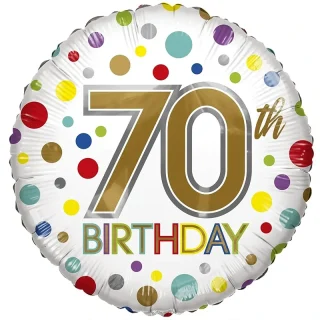 Eco Balloon - 18" Birthday Age 70 - 16483-18
