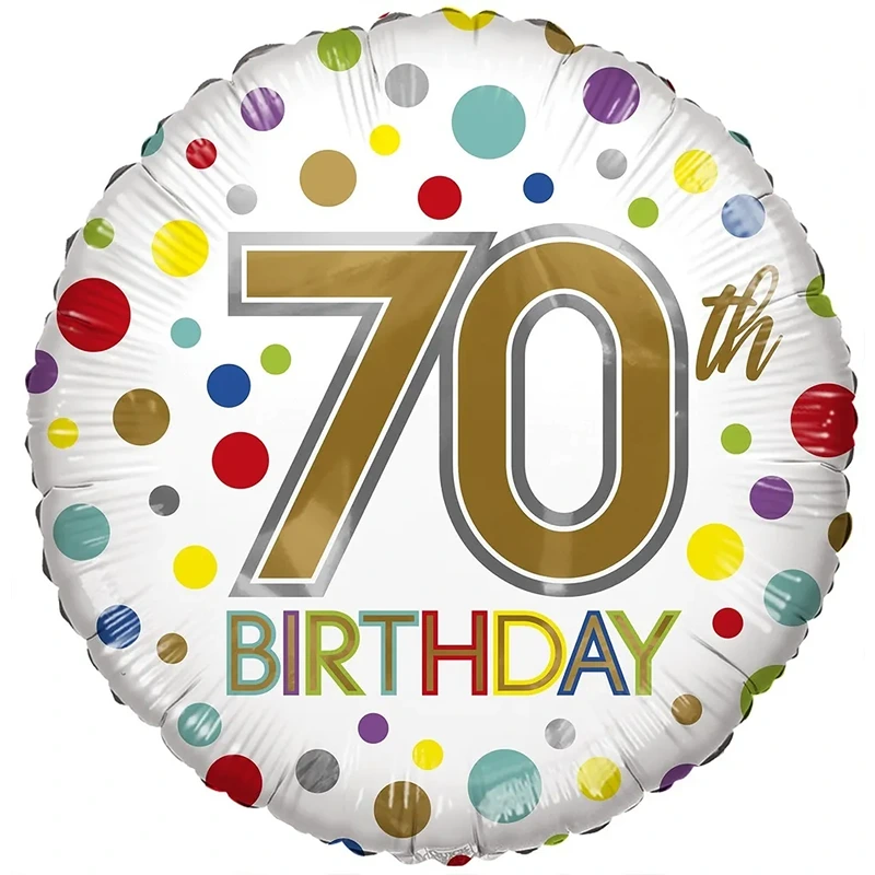 Eco Balloon - 18" Birthday Age 70 - 16483-18